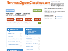 Tablet Screenshot of northeastoregonclassifieds.com